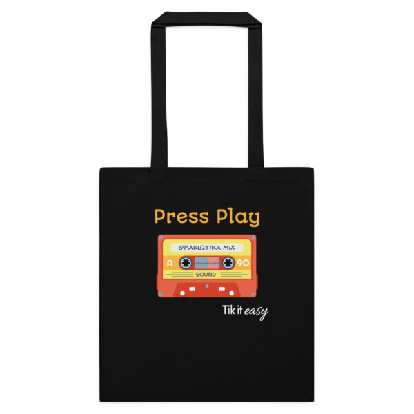 cotton-color-tote-bag-black-front-6a2f19235ed95.jpg ΘΡΑΚΙΩΤΙΚΑ 90s Cotton Tote Bag